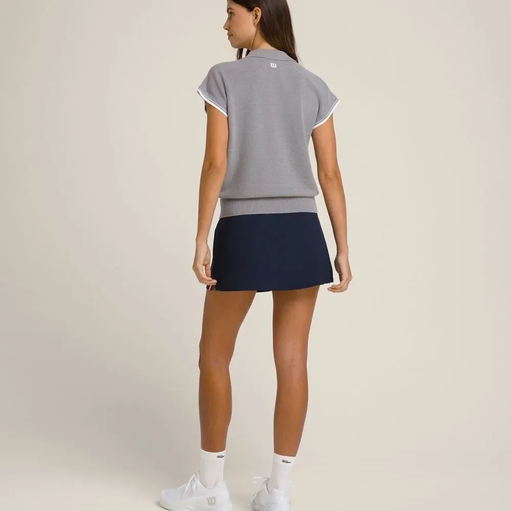 Wilson Play On Skirt Classic Navy Tennis Athletic Lined Ball Short size Small